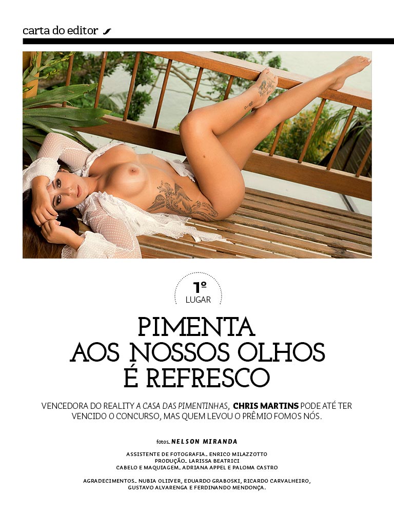 Chris Martins Pelada Revista Sexy